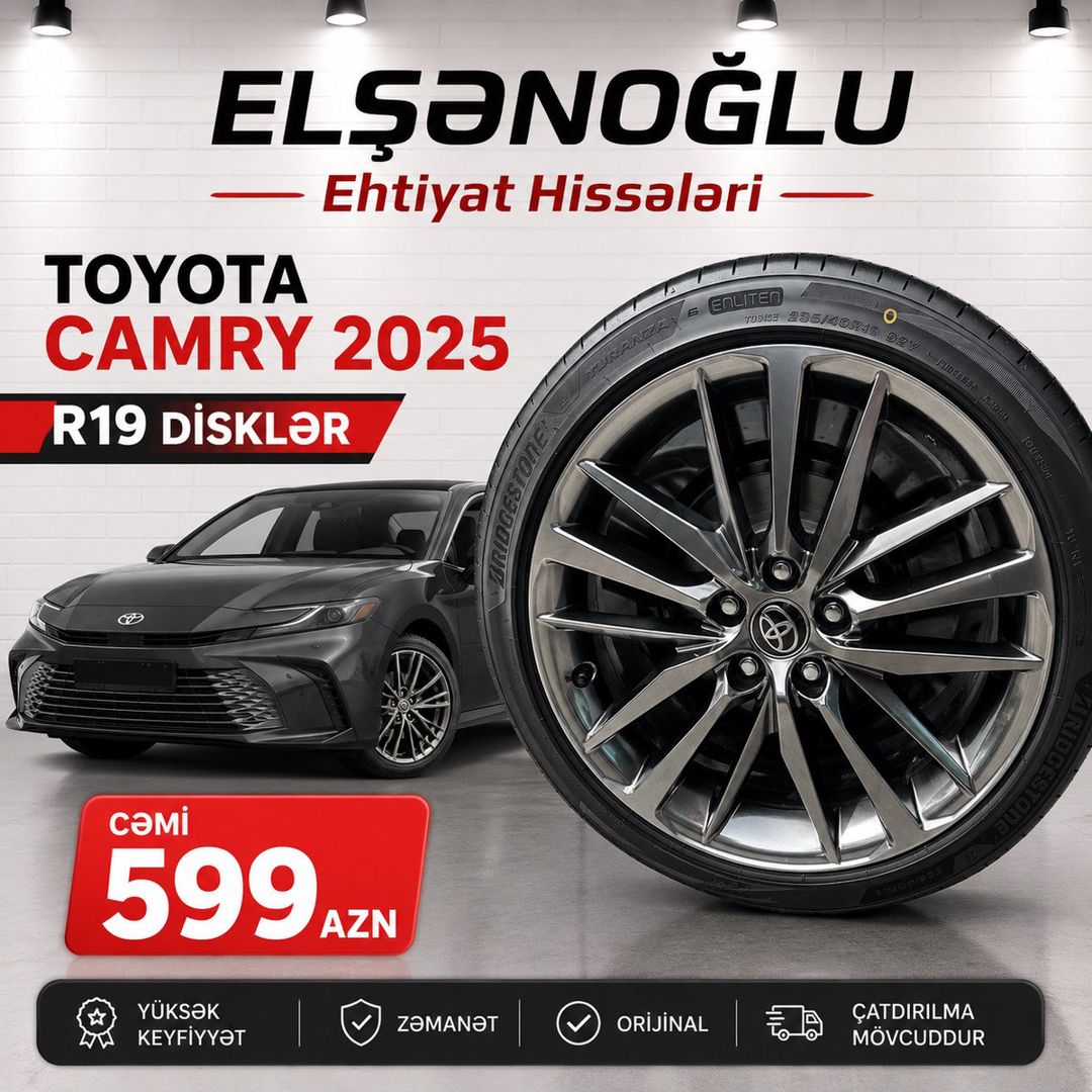 Toyota Camry 2024 2025 2026 R19 diski R19 — Ehtiyat hissələri və aksesuarlar, Bakı
