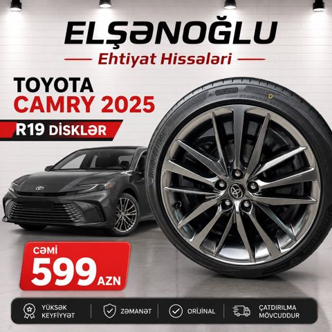 Toyota Camry 2024 2025 2026 R19 diski R19 — Bakı