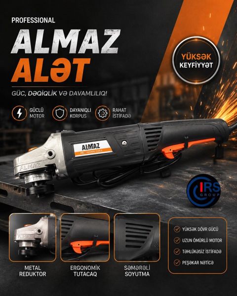 Almaz 125 mm bucaq daşlama maşını — Bakı