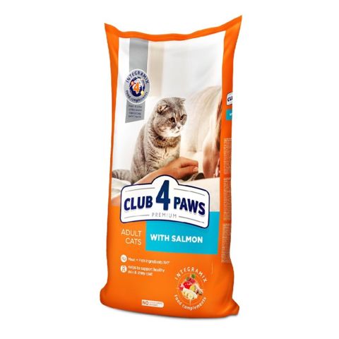 Quru yem Club 4 Paws Premium böyük pişiklər üçün qızılbalıq ilə 1 kq çəki ilə — Bakı