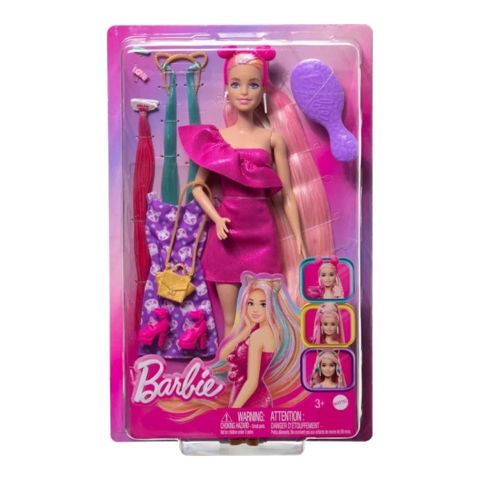 Kukla Barbie Uzun Çəhrayı Saçlı — Bakı