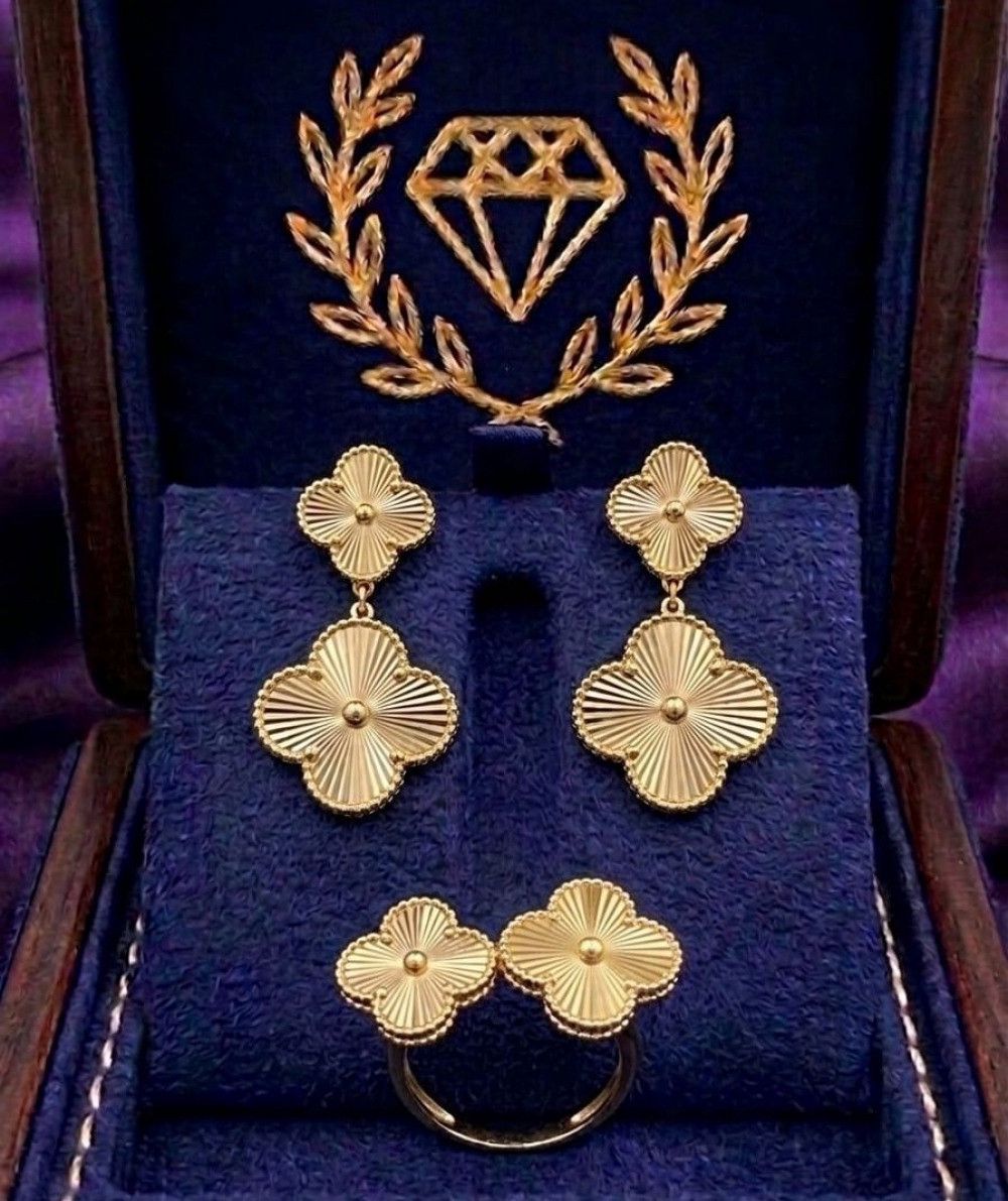Qızıl dəst Van Cleef Üslublu Yonca 585 əyar VJ239057 — Mallar, Bakı