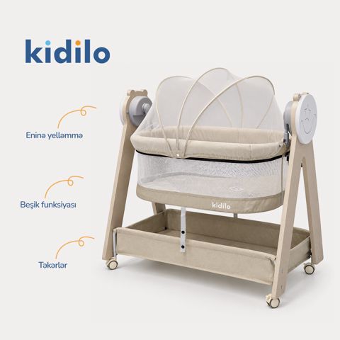 Beşik Kidilo AB10, Bej, 110x50x80 sm — Bakı