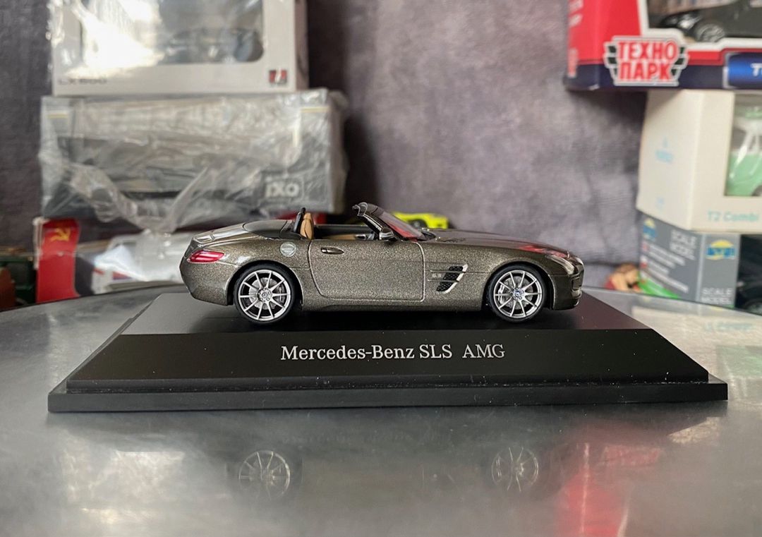 Коллекционная модель Mercedes-Benz SLS AMG R197 Roadster Monza Grey 2012 — Kolleksiyalar, Bakı (11)