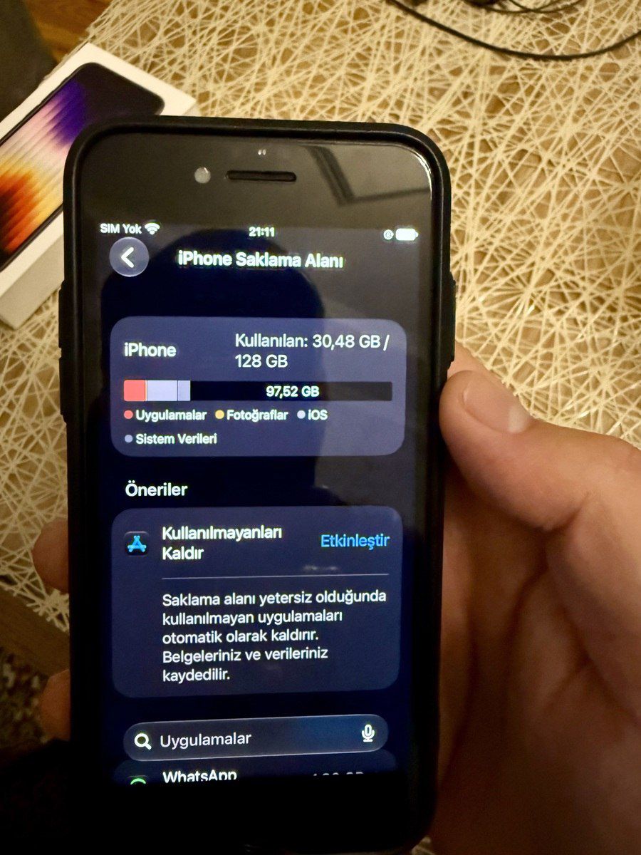 Apple iPhone SE (2022) Black 128GB/4GB — Smartfonlar, Xırdalan (6)