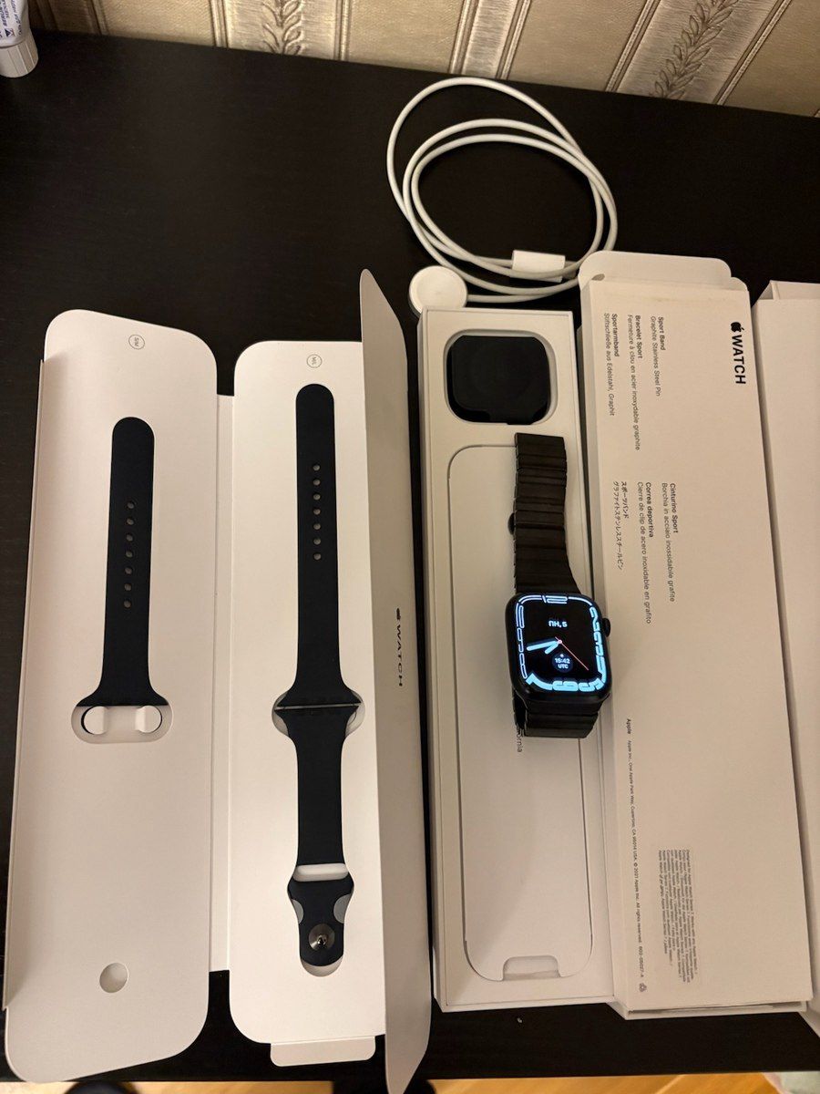 Apple Watch Series 7 Aluminum Midnight 45mm — Ağıllı saatlar və biləkliklər, Bakı (4)
