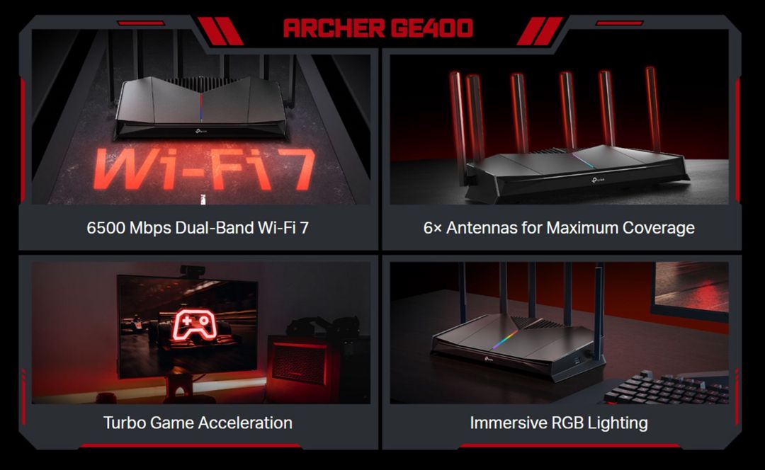 TP-Link Archer GE400 Wi-Fi 7 Gaming Router — Şəbəkə və server avadanlığı, Bakı (8)