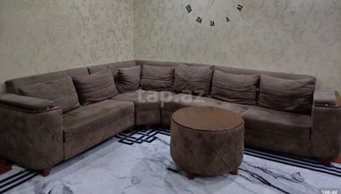 Künc divan dəsti - Forma: L-şəkilli künc divan - Rəng/material: Tünd — Bakı