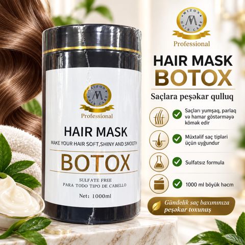 Saç maskası Mizon Professional Botox, 1000 ml — Bakı