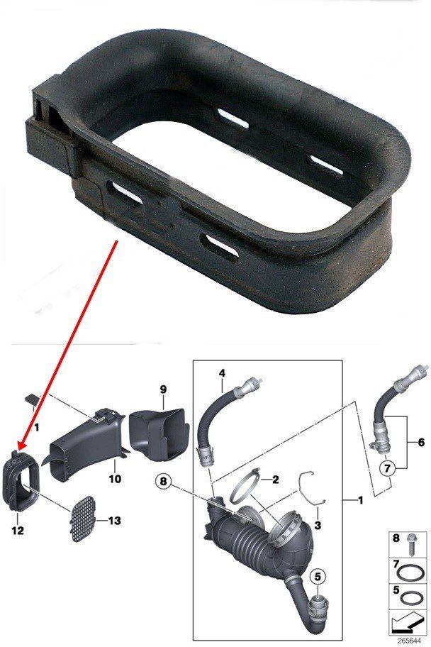 "BMW F30/N20/N26" hava filter borusu — Ehtiyat hissələri və aksesuarlar, Bakı (2)