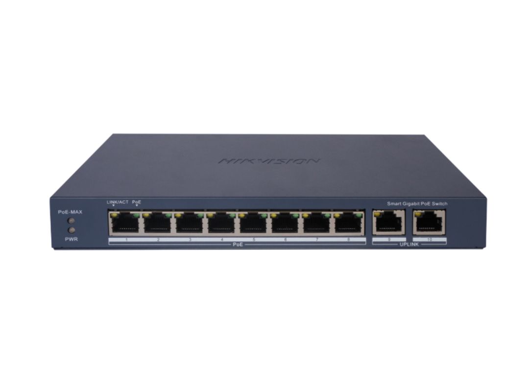 Hikvision DS-3E1510P-EI 8 Port Gigabit Smart PoE Switch — Şəbəkə və server avadanlığı, Bakı (2)