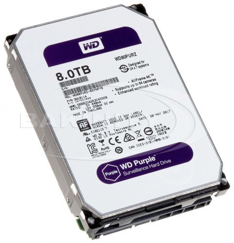 Sərt disk Western Digital Purple 8TB WD80PURZ HDD — Sabit diskləri, Bakı