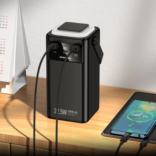 Powerbank Borofone BJ65A 22.5W+PD20W+FOUR-CABLES 50000MAH -22040 — Powerbank-lər, Bakı (8)