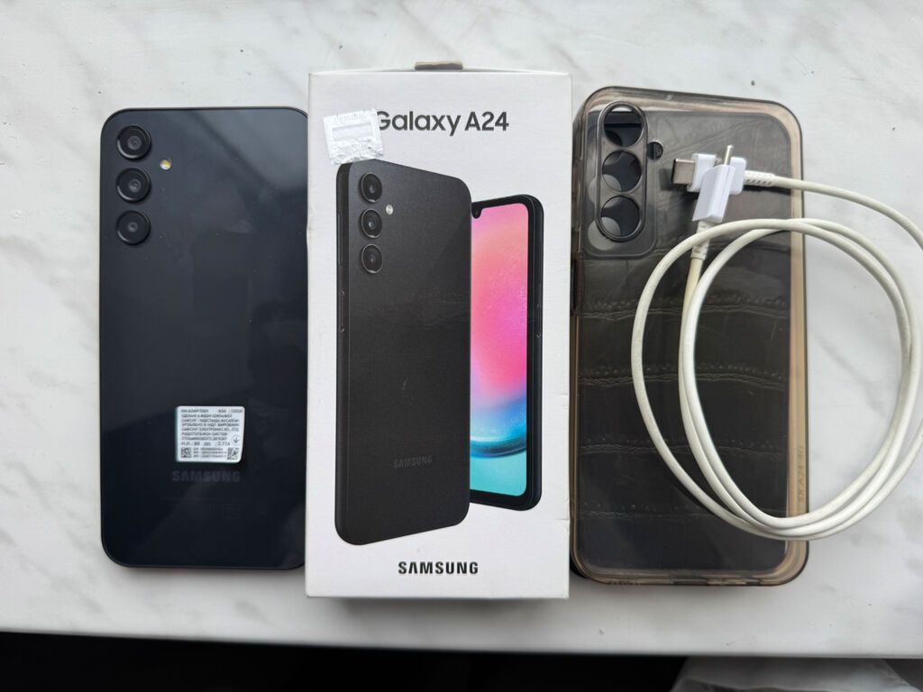 Samsung Galaxy A24 4G, 128 GB, rəng - Qara, Zəmanət, Barmaq izi, İki sim kartlı — Samsung, Bakı (4)