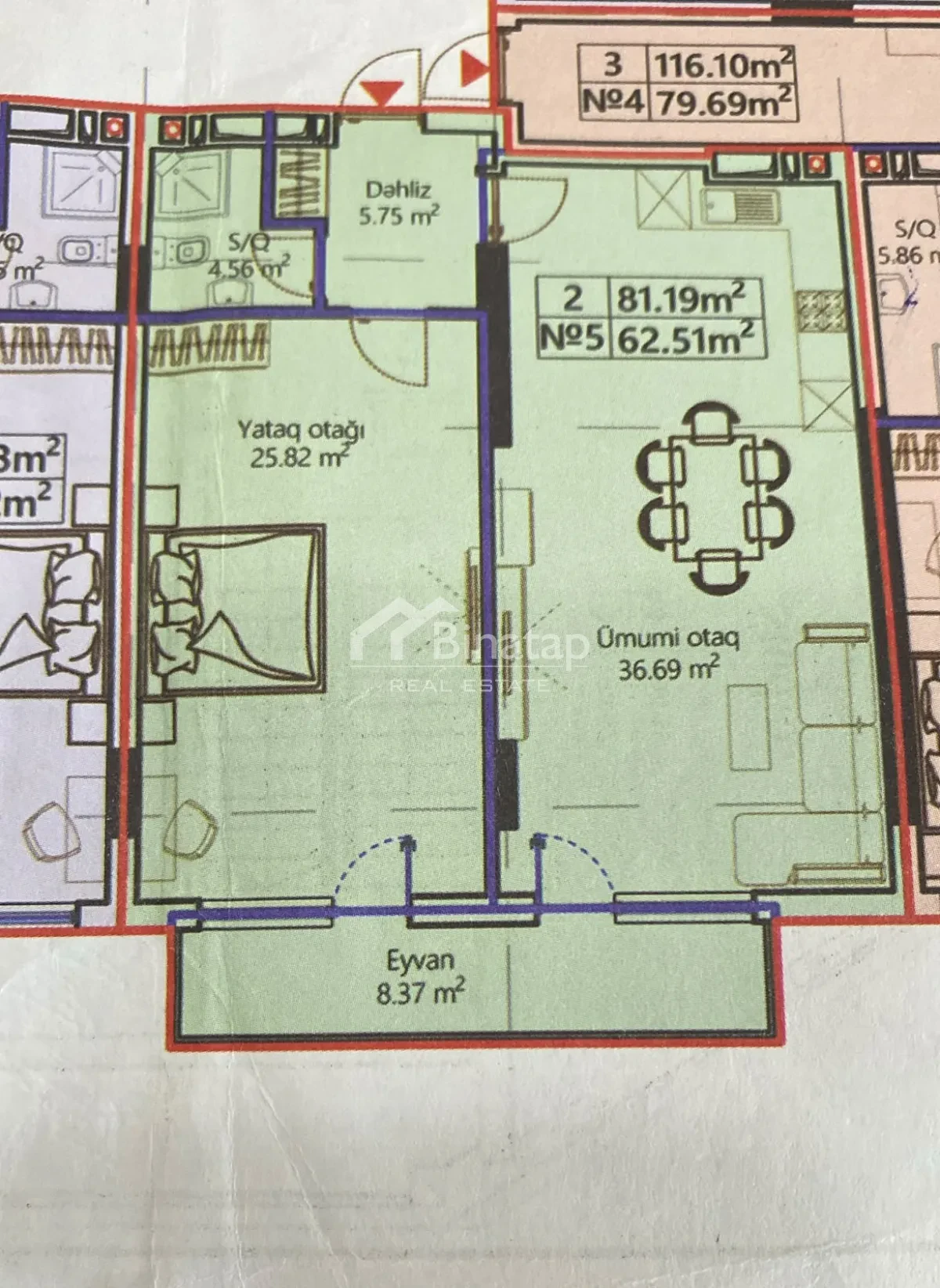 Satılır 2 otaqlı yeni tikili 81 m², Sumqayıt mərkəz — Mənzil, Bakı (4)