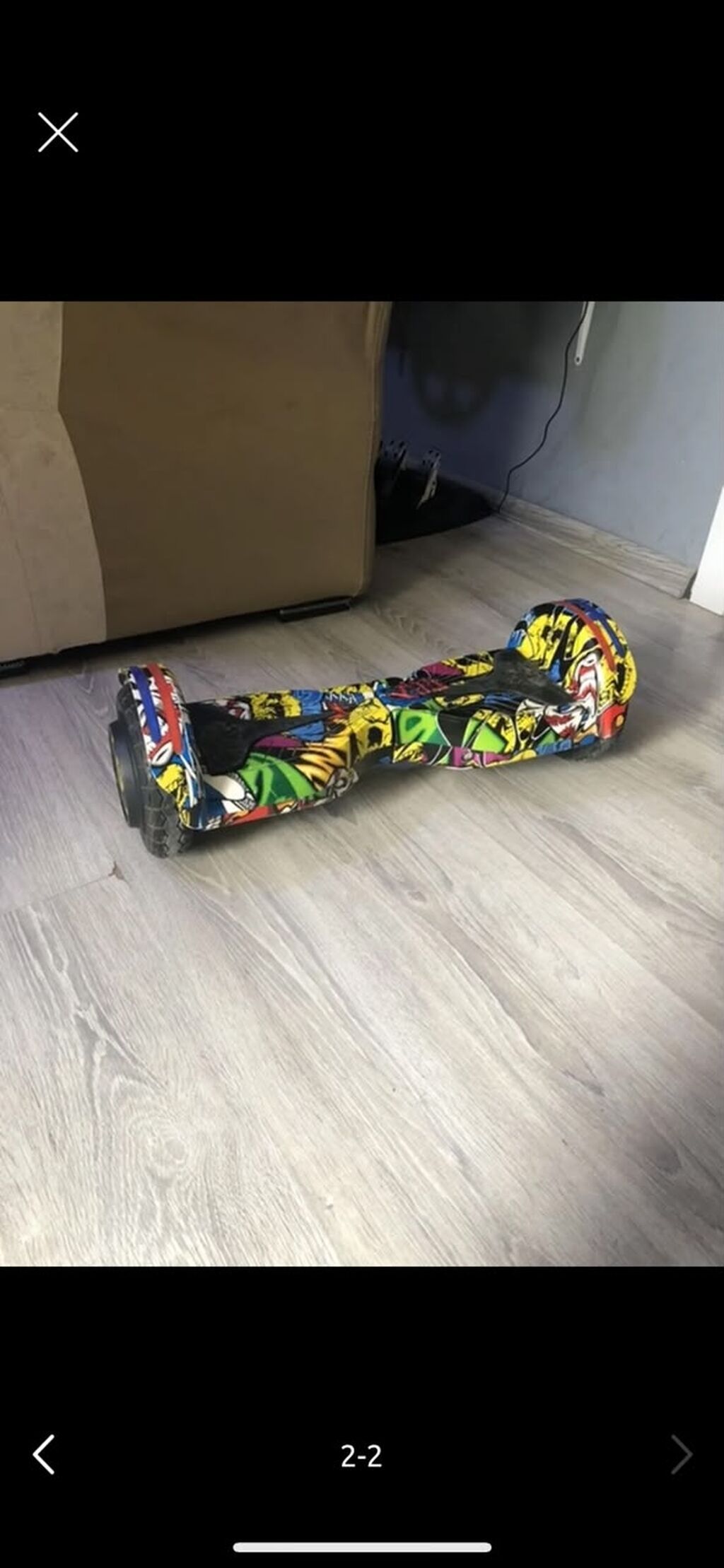 Hoverboard (giroskuter) – rəngli “graffiti” dizaynlı, geniş təkərli — Hiroskopler, Sumqayıt (2)