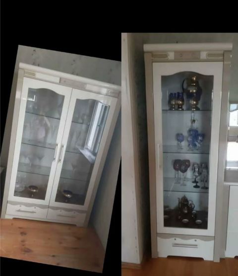 Ağ rəngdə vitrin şkafı - Material: Mdf/ldsp kombinasiyası, şüşə — 200 ₼ · Gəncə · Vitrini Ağ rəngdə vitrin şkafı - Material: Mdf/ldsp kombinasiyası, şüşə — Gəncə