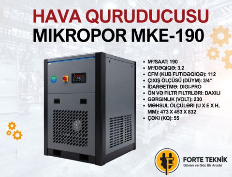 Kompressor üçün hava quruducu Mikropor MKE 190 — Bakı