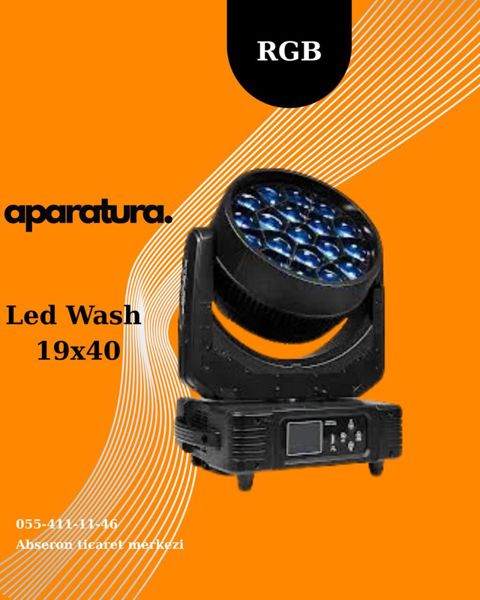 Səhnəni rəngarəng işıqla canlandırın LED Wash 19×40 RGB — 800 ₼ · Bakı · Digər Səhnəni rəngarəng işıqla canlandırın LED Wash 19×40 RGB — Bakı