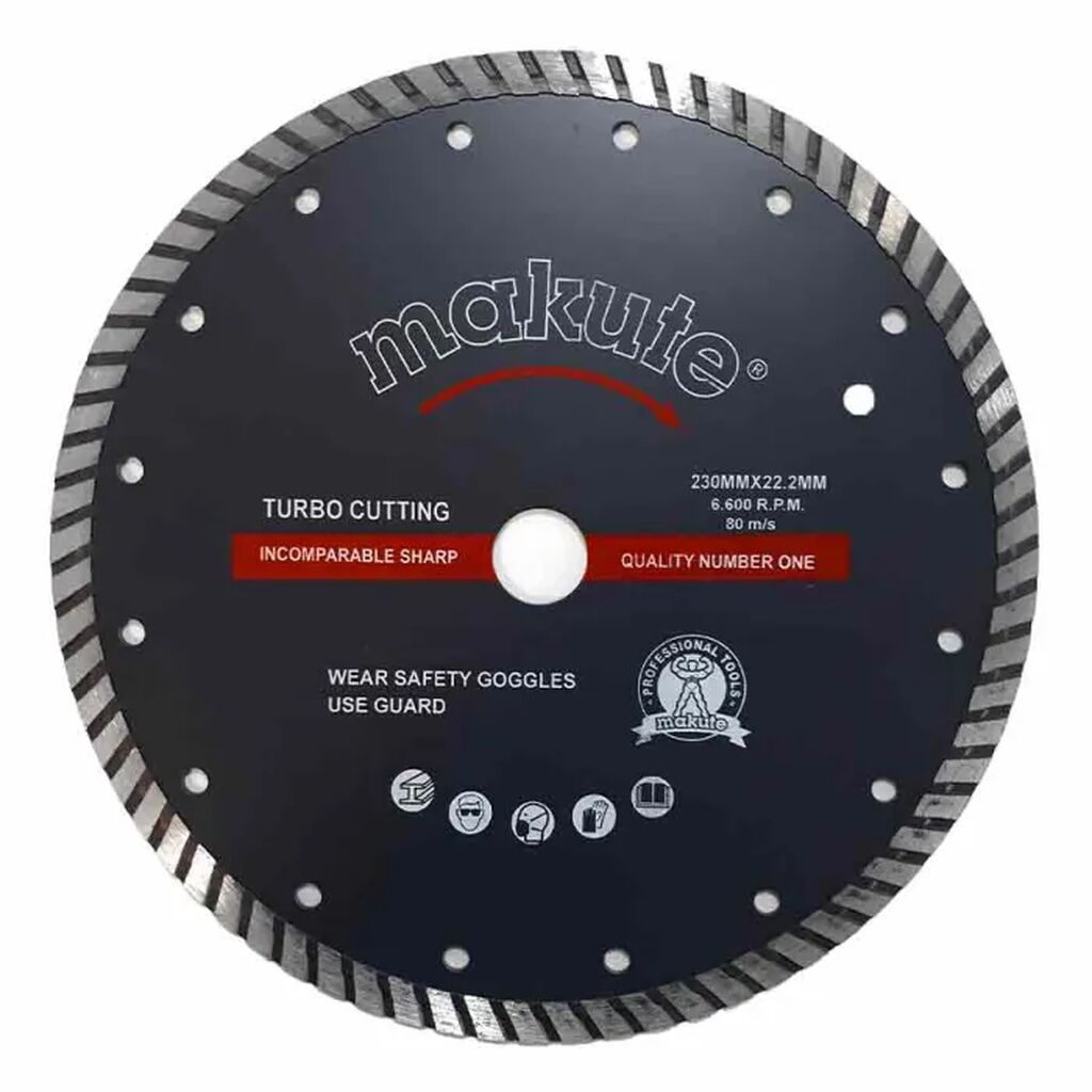 Makute Almaz Disk (230/22 mm) – Tilli (Seqmentli) Beton və Daş Kəsən — Alətlər, Bakı