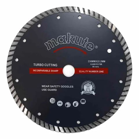 Makute Almaz Disk (230/22 mm) – Tilli (Seqmentli) Beton və Daş Kəsən — Bakı