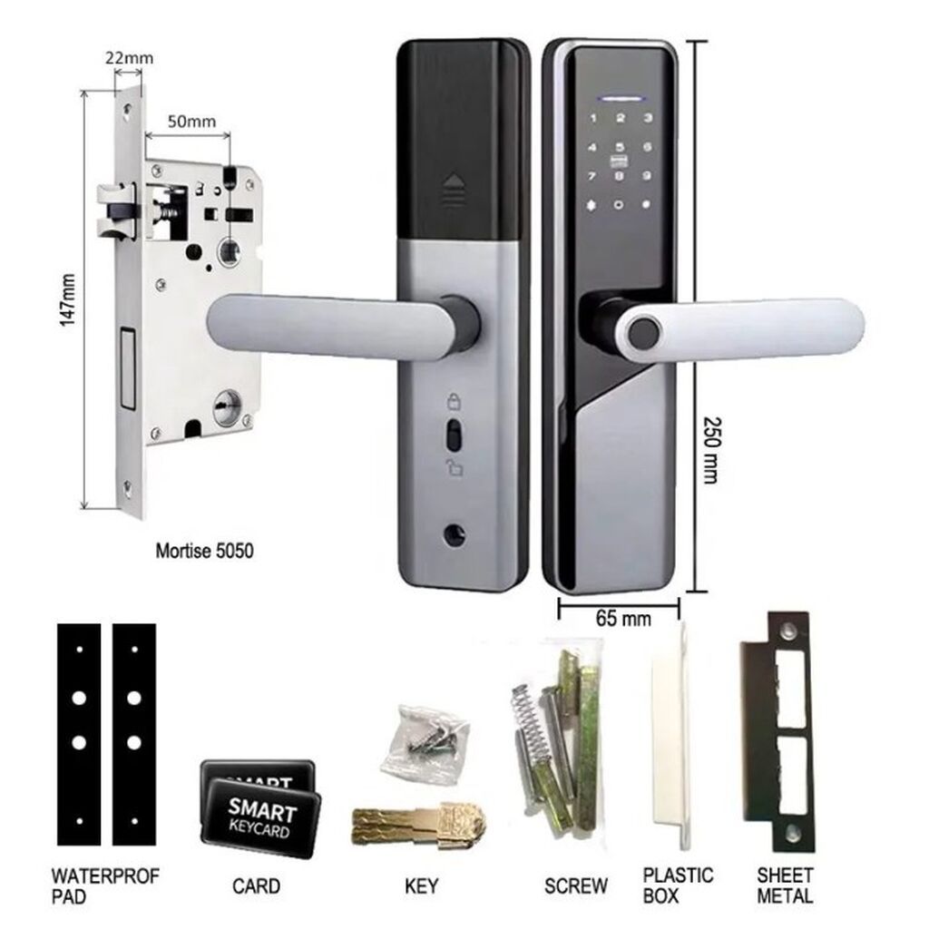 Smart Lock QL-S814 Ağıllı Qapı Kilidi – Barmaq izi, şifrəli giriş və — Pəncərələr, qapılar, balkonlar, Bakı (2)