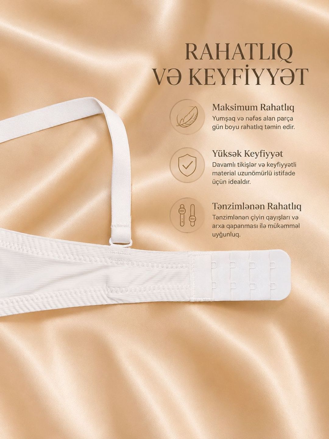 Qadınlar üçün metal detallı büsthalter 2459058, ağ, pambıq, ölçü 90B — Mallar, Bakı (3)
