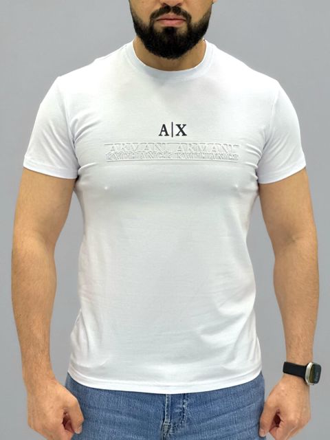 Kişilər üçün futbolka DEX3458, ağ, pambıq, ölçü 2XL — Bakı