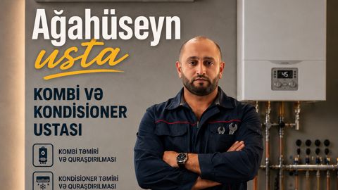 Kondisioner Servis, Kombi Servis — Ağahüseyn usta — По договорённости · Lənkəran · Kondisioner və havalandırma sistemi təmiri Kondisioner Servis, Kombi Servis — Ağahüseyn usta — Lənkəran