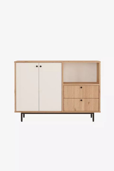 Komodin Elegant Wood ZARR418, laminat/LDSP, ağ/qəhvəyi, 85x120x35.5 sm — Bakı