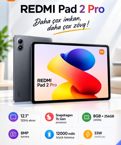 Xiaomi Redmi Pad 2 Pro Graphite Gray 256GB/8GB — Bakı