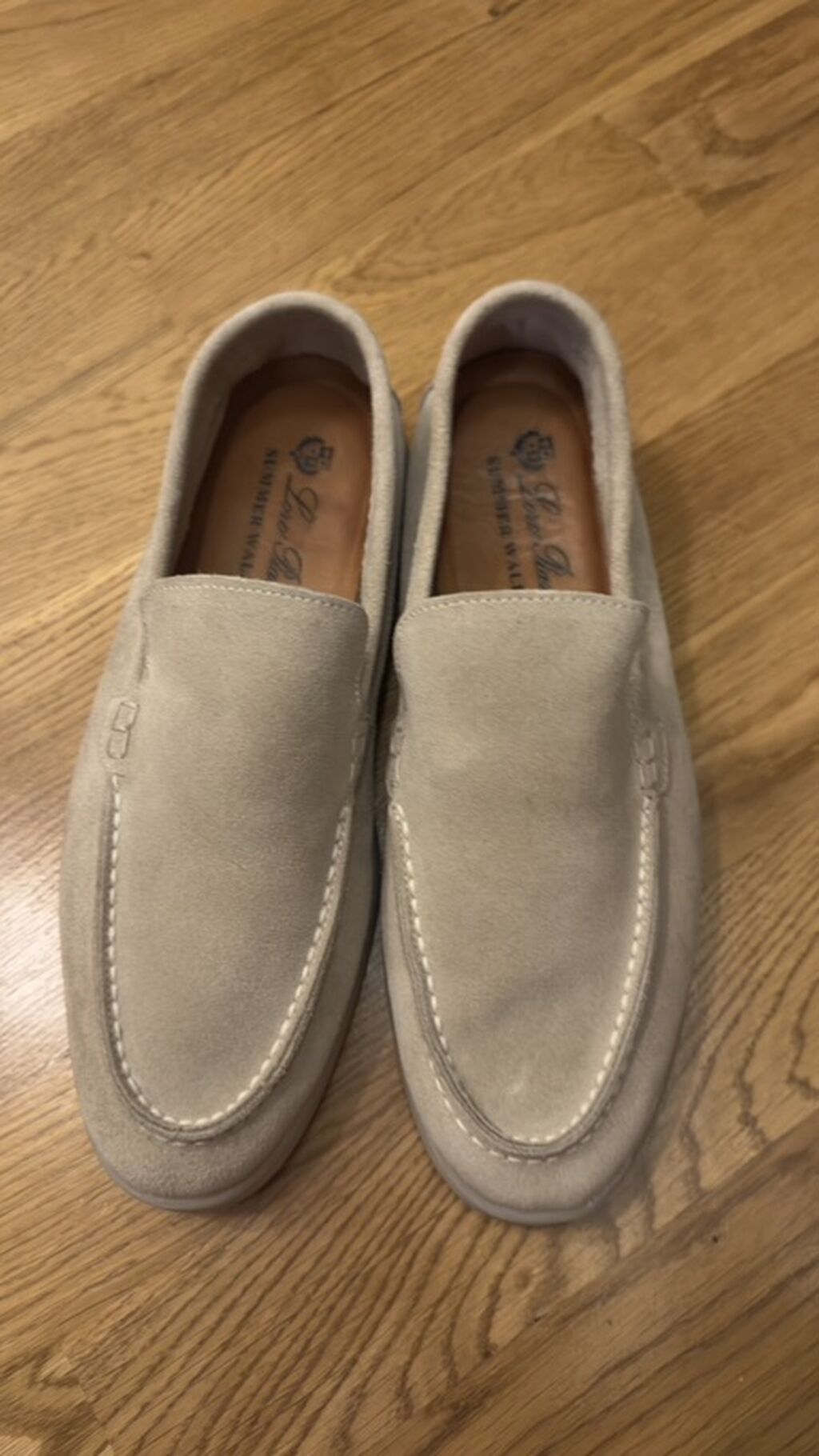 Loafer tipli kişi ayaqqabısı – Loro Piana Summer Walk -Təmiz ceyran — Ayakkabılar, Bakı (2)