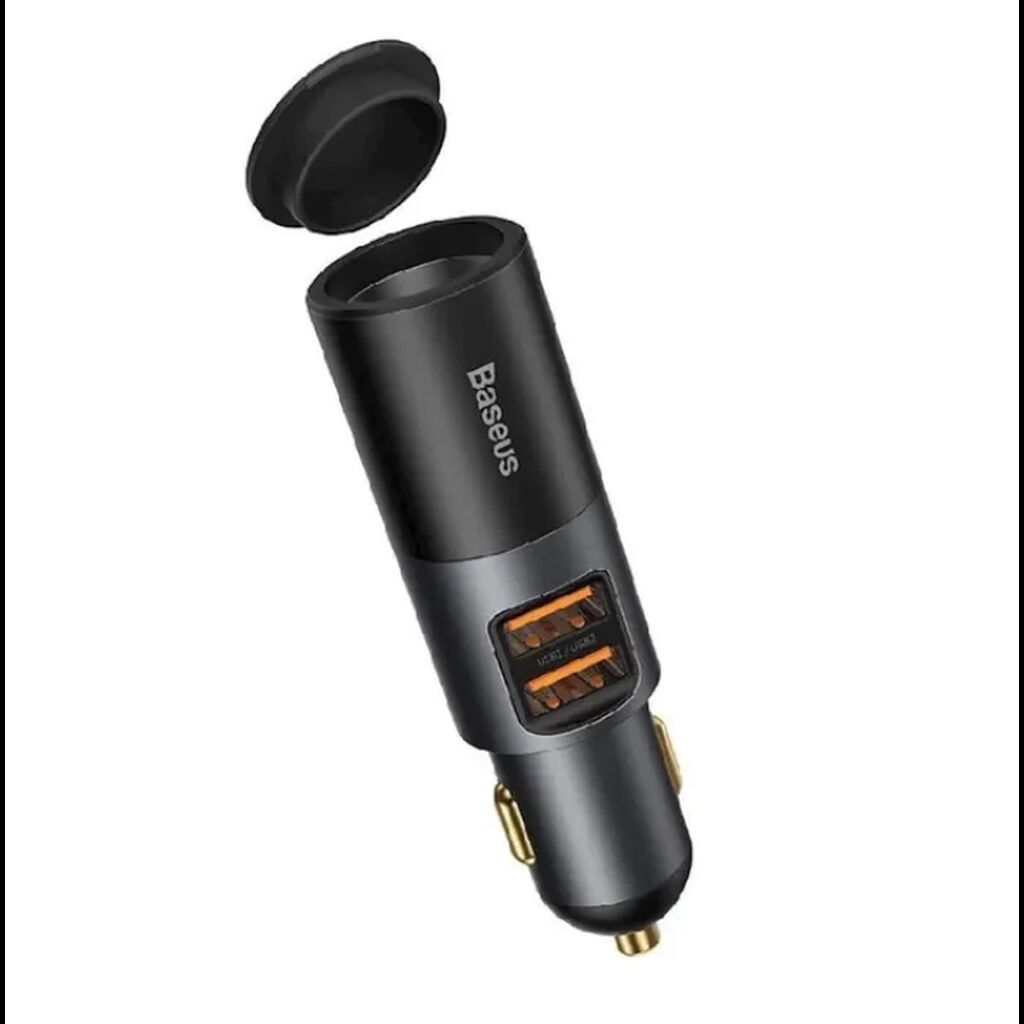 Baseus CCBT-D0G Dual USB Car Charger Black Baseus CCBT-D0G avtomobil — Şarj cihazları, Bakı