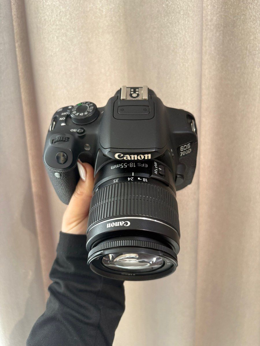 Fotoaparat Canon 700D+18-55mm lens — Foto və video texnikası, Bakı (2)