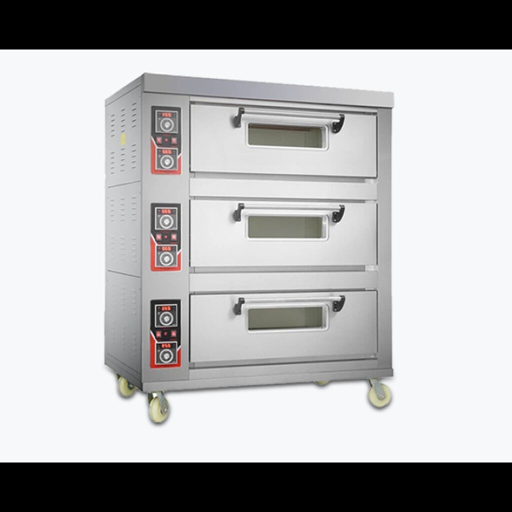 Çörək Bişirmə Fırını 3 Qat / 6‑lıq – Elektrikli, 220V Peşəkar — İsitmə avadanlığı, Bakı