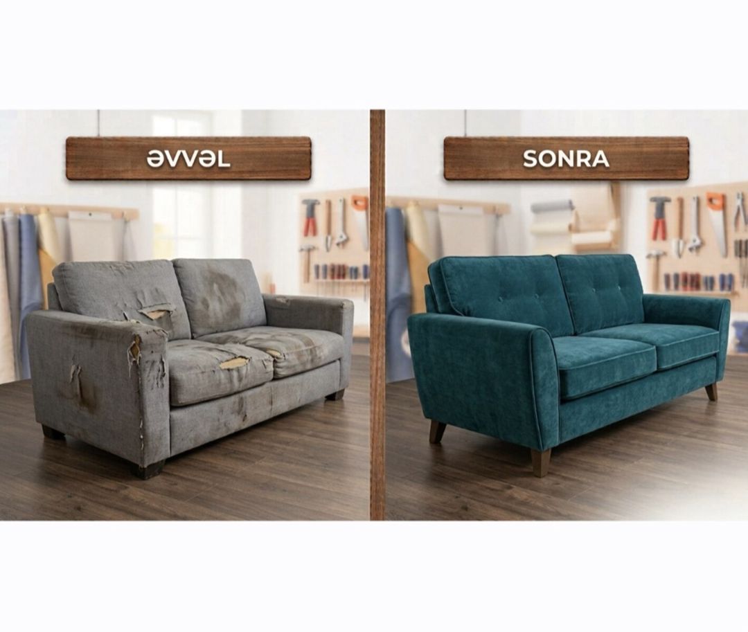 Divan və kreslo təmiri — Mobilyaların montajı, təmiri və restavrasyonu, Bakı (2)