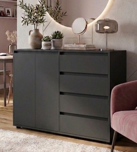 Komod MB29, laminat, antrasit, 140x100x45 sm — Bakı