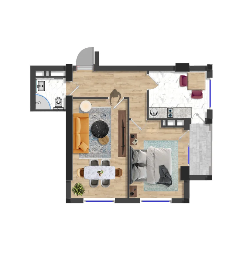 2 otaqlı mənzil, 65.1 m², Nicat Mustafayev Küçəsi — Mənzil, Bakı (6)