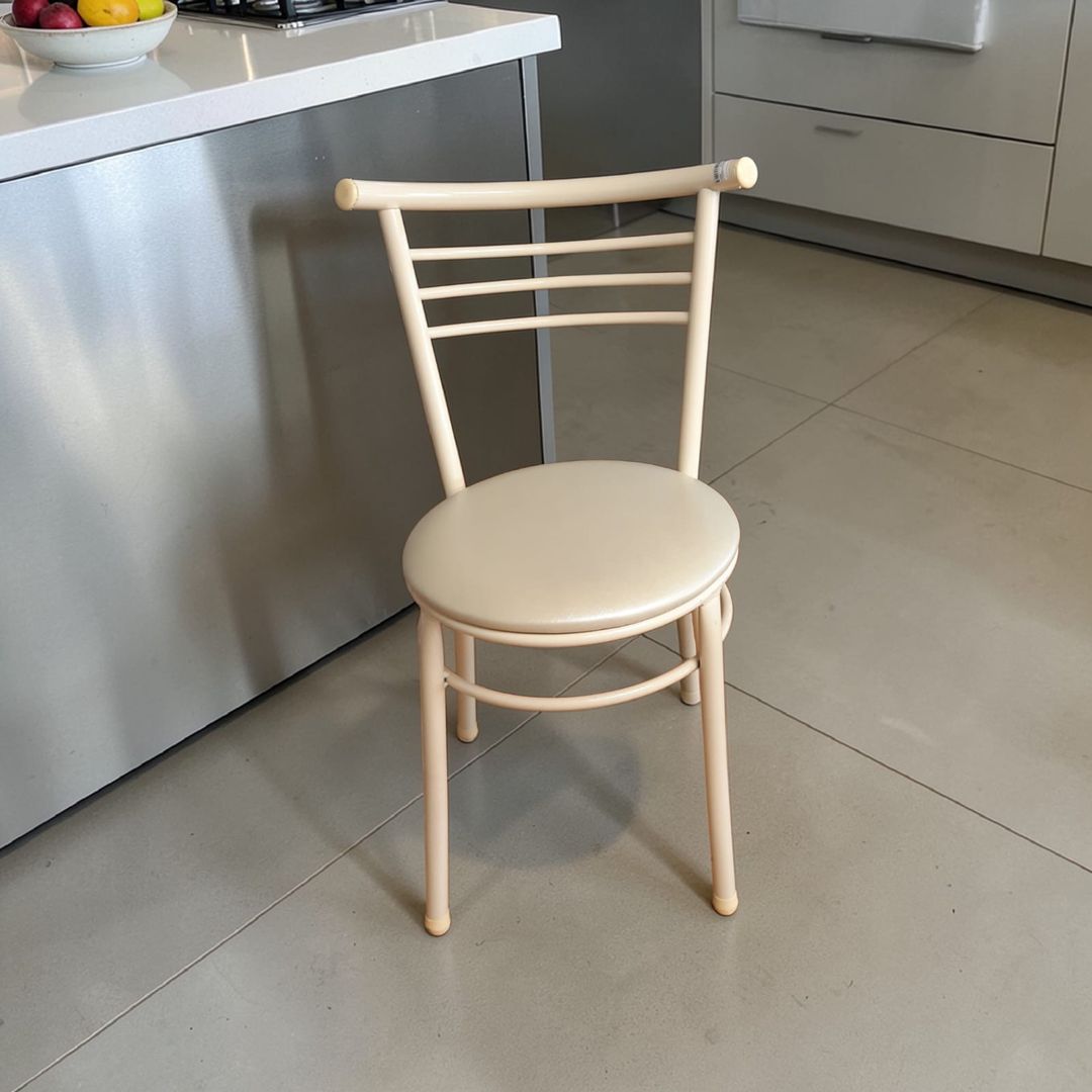 Stul 94309259, metal/dəri, krem — Stullar, Bakı