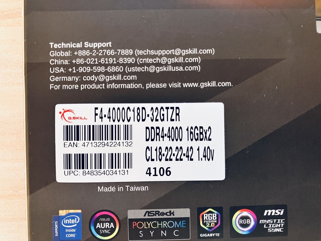 RAM g.skıll TridentZ rgb DDR4 32GB (2 x 16GB) 4000MHz — Kompüterlər və noutbuklar, Bakı (2)