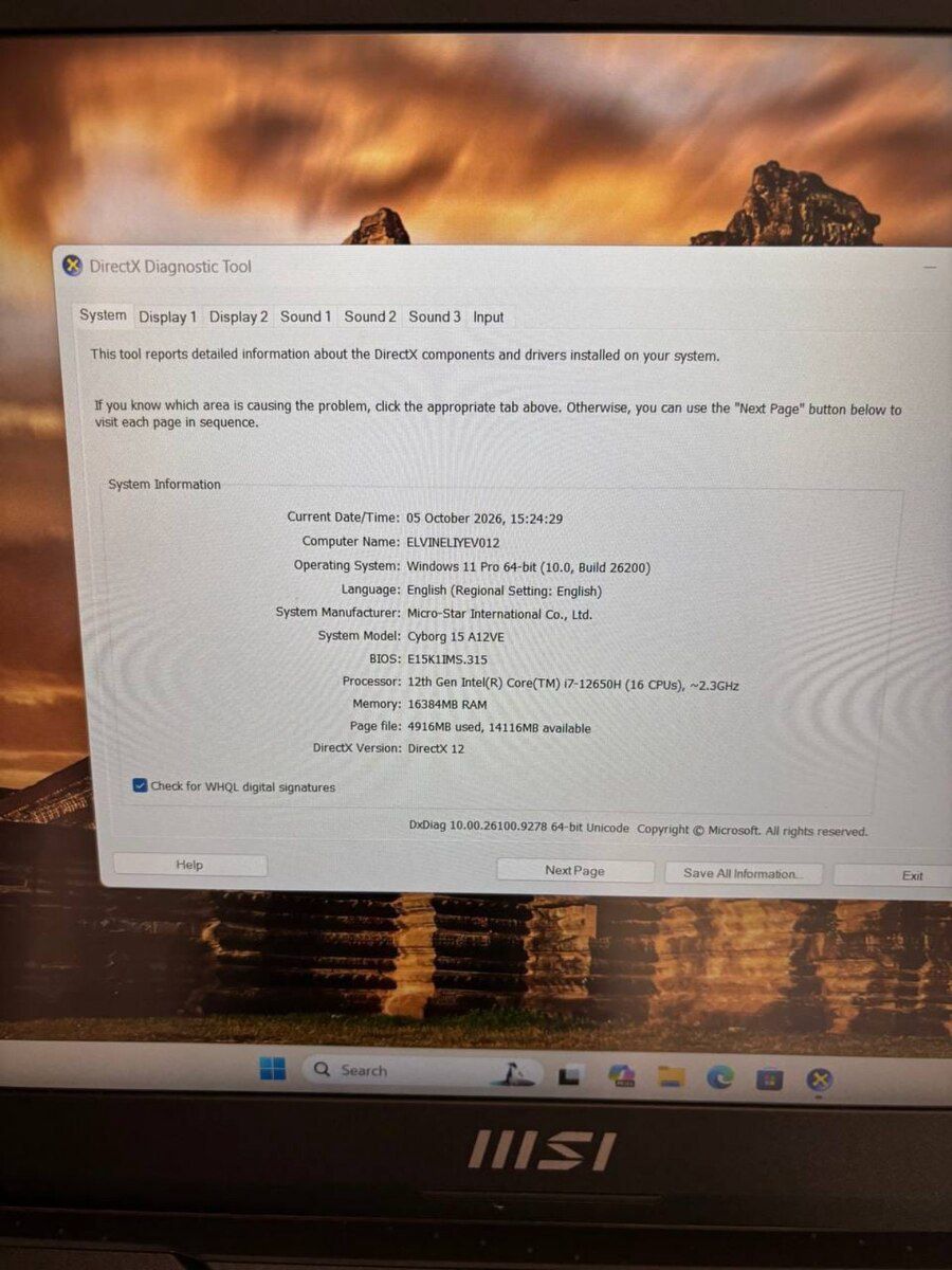 MSI Cyborg RTX 4050 — Noutbuklar, Bakı (10)