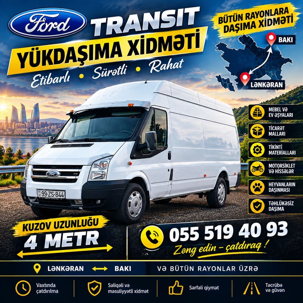 Ford Transit: 2.4 l 2011 il Van body type 99-ZS-844 — Avtomobillər, Lənkəran (4)