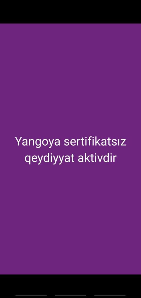 Yangoya sertifikatsız qeydiyyatın aktivdir Buraxiliş olmasada olar — Bakı