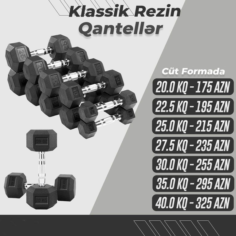 Qantellər dəsti "Barbell and Dumbbell" — İdman, hobi, istirahət, Bakı (2)