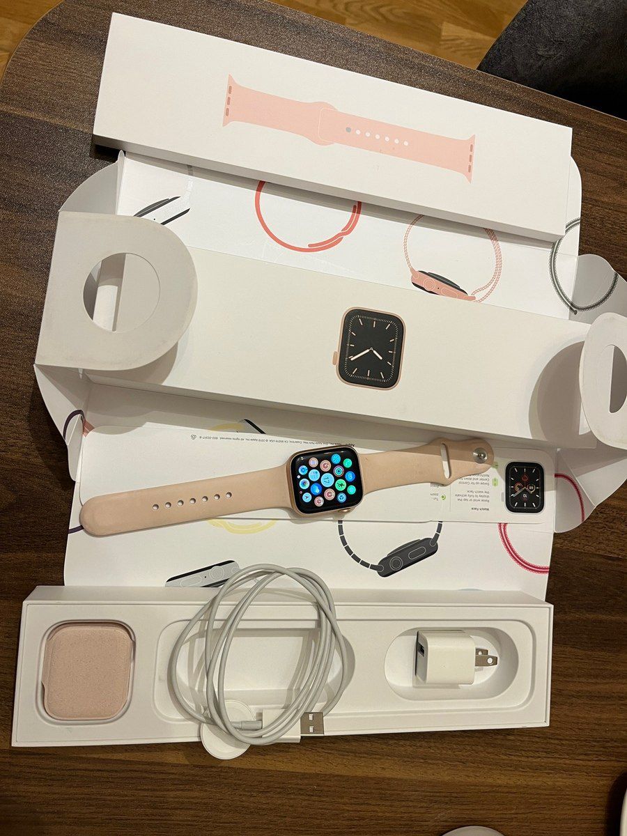 Apple Watch Series 5 Aluminum Gold 44mm — Ağıllı saatlar və biləkliklər, Bakı (4)