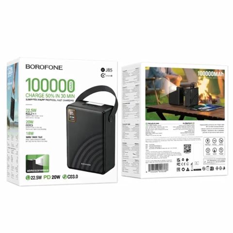 Borofone BJ85 Power Bank 100000mAh 22.5W Sürətli Şarj Borofone BJ85 — Bakı