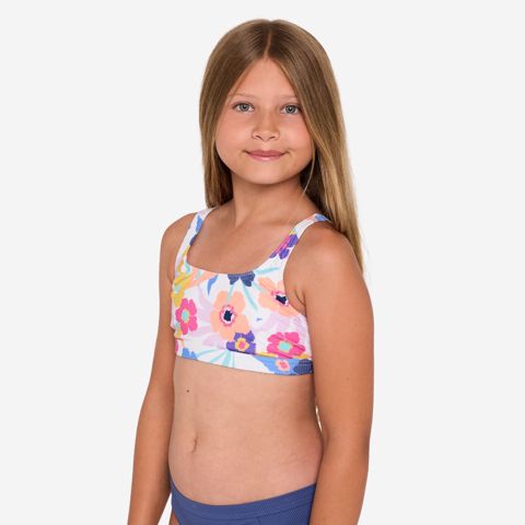 Qızlar üçün bralet çimərlik geyimi Decathlon 8881831, rəngbərəng, poliester/elastan, ölçü 8-9 yaş — Bakı
