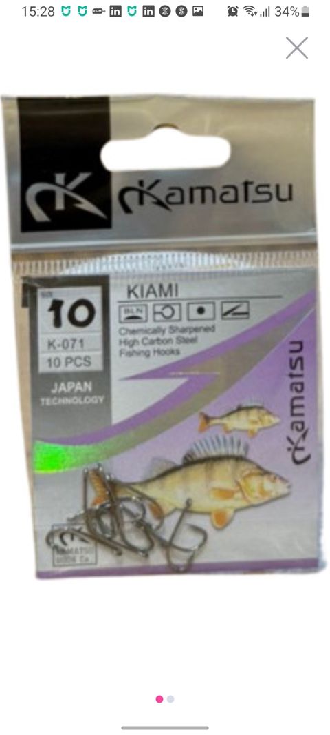 Kamatsu Kıamı balıq qarmaqları – K-071, ölçü 1, 2, 4, 5, 7 - Paket — Bakı