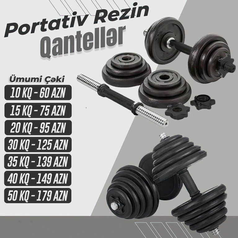 Qantellər dəsti "Barbell and Dumbbell" — İdman, hobi, istirahət, Bakı (11)