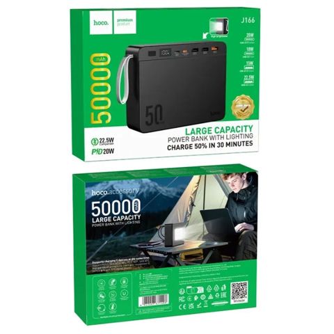 Hoco J166 Power Bank 50000mAh 22.5W USB Type-C Sürətli Şarj Hoco J166 — 90 ₼ · Bakı · Powerbank-lər Hoco J166 Power Bank 50000mAh 22.5W USB Type-C Sürətli Şarj Hoco J166 — Bakı